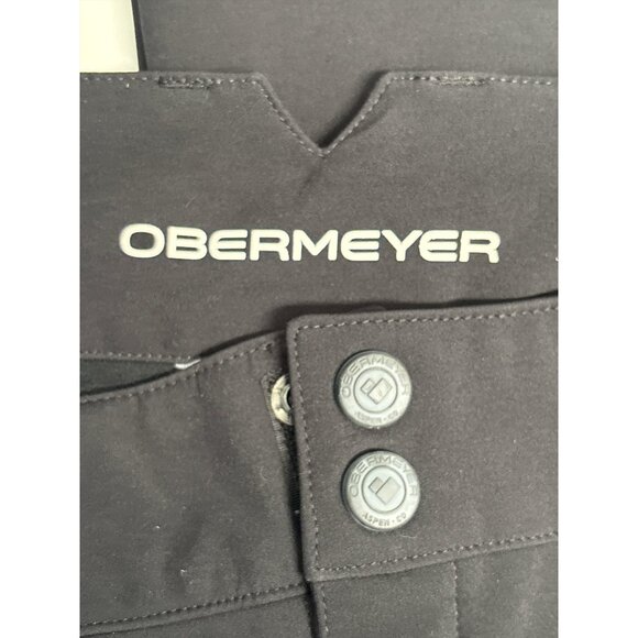 Obermeyer Womens Black Softshell Ski Pants Size XL Wind-Resistant Zipper Hem Adj - Picture 4 of 9
